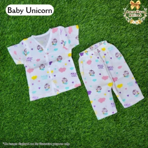 Co-Ord Set Half Sleeve & Pant - Baby Unicorn - 6-9 Month
