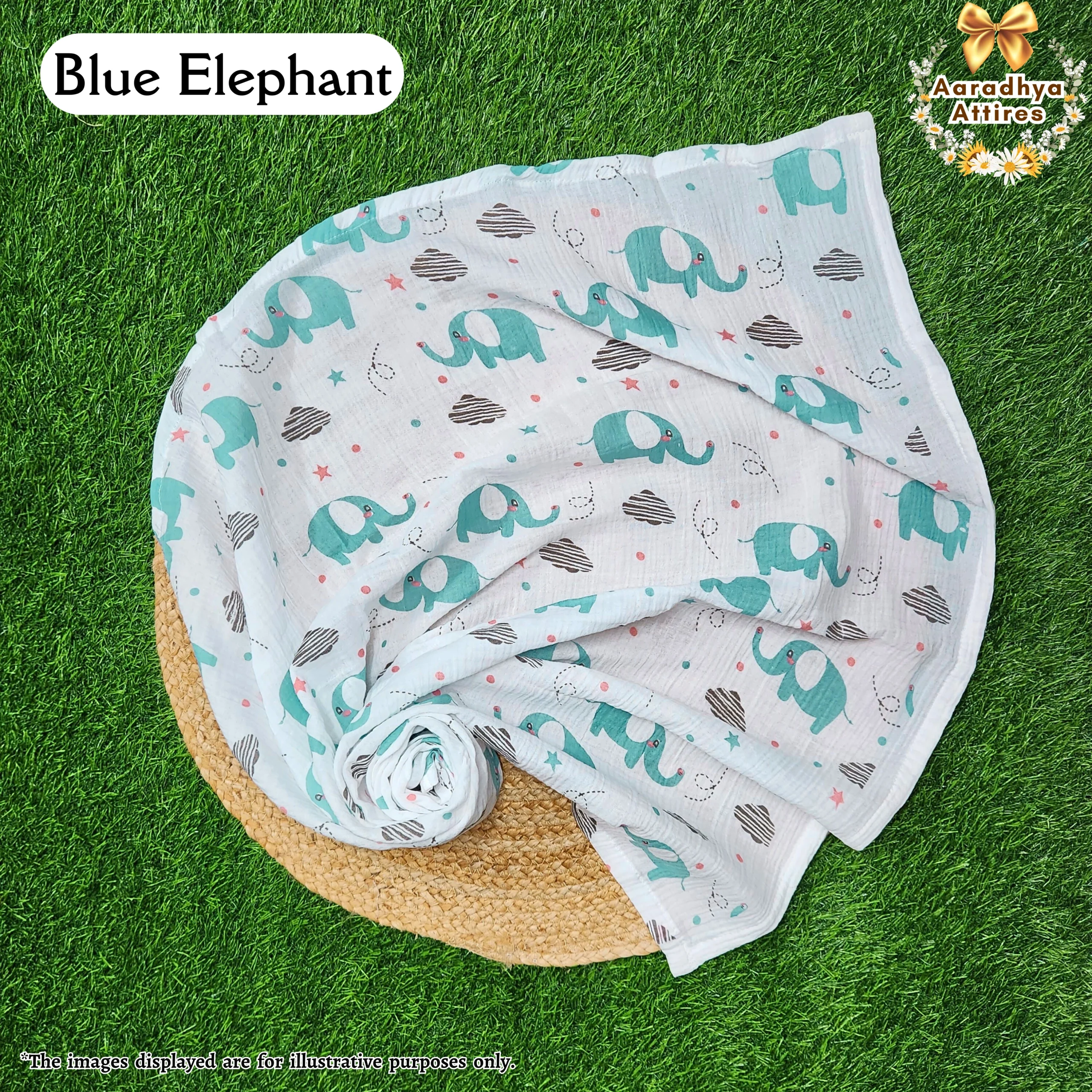Blue Elephant Mom Towel