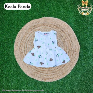 Button Frock - Koala Panda - 3-6 Month.