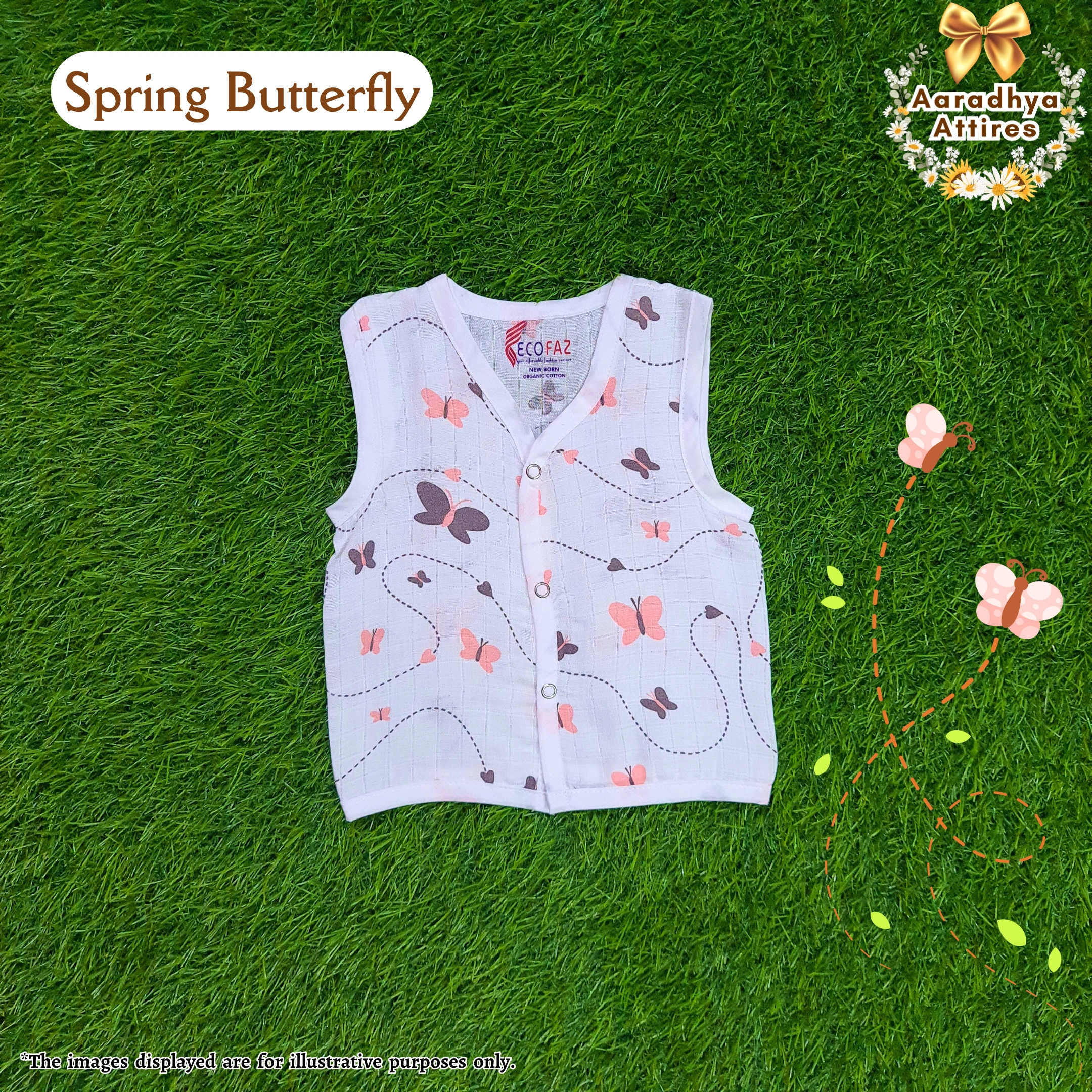 Button Jabla Spring Butterfly