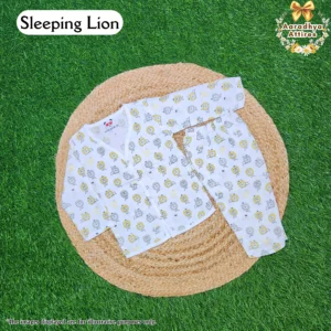 Co-Ord Set Full Sleeve & Pant - Sleeping Lion - 6-12 Month