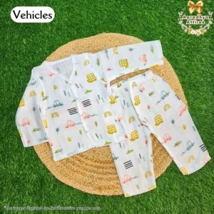 Co-Ord Set Full Sleeve & Pant - Vehicle - 12-18 Month