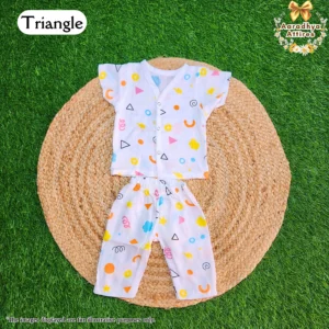 Co-Ord Set Half Sleeve & Pant - Triangle - 0-3 Month