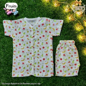 Co-Ord Set Half Sleeve & Short - Fruits - 1-2 Years
