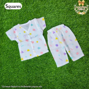 Co-Ord Set Half Sleeve & Pant - Square - 3-6 Month