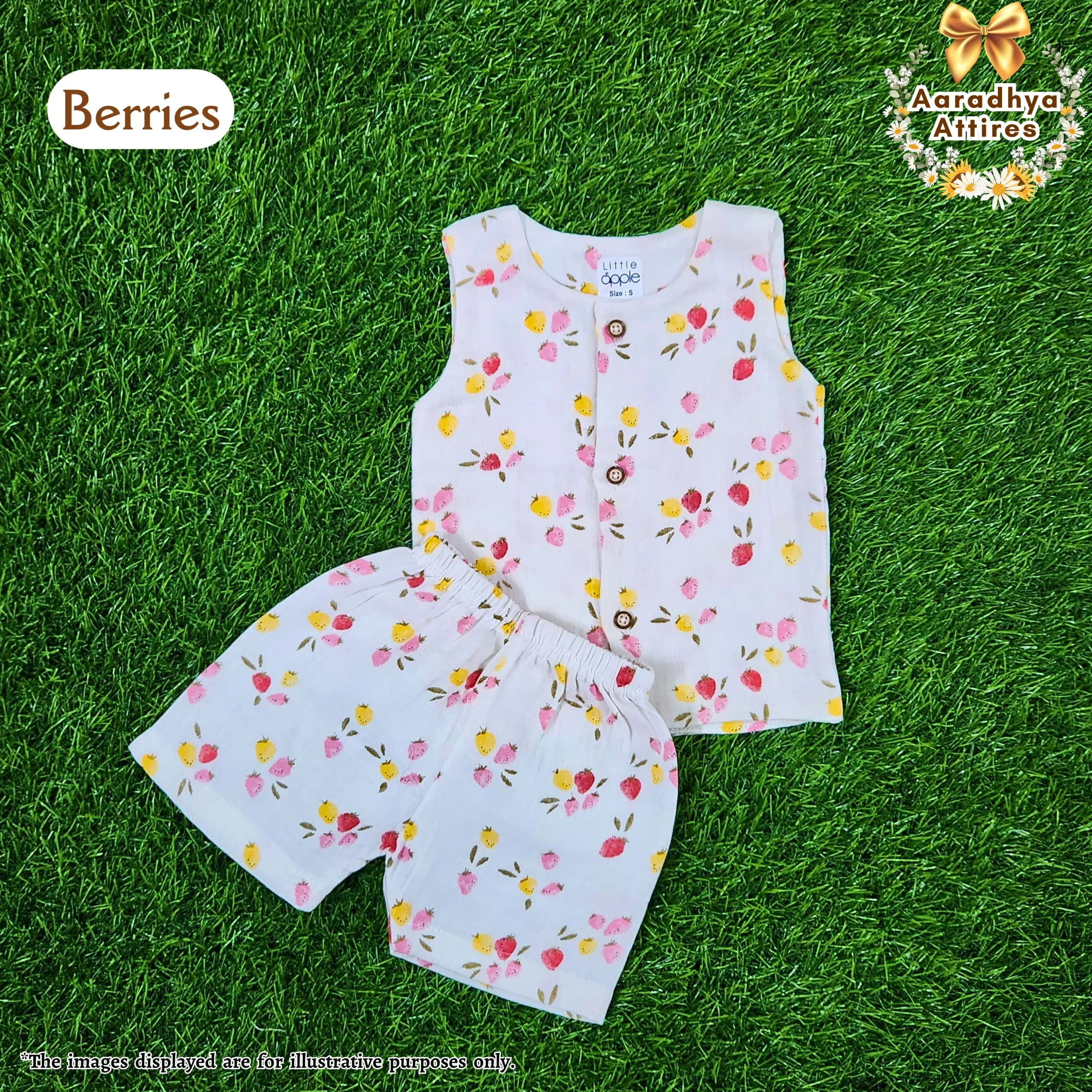 Co-Ord Set Sleeveless & Shorts Berries