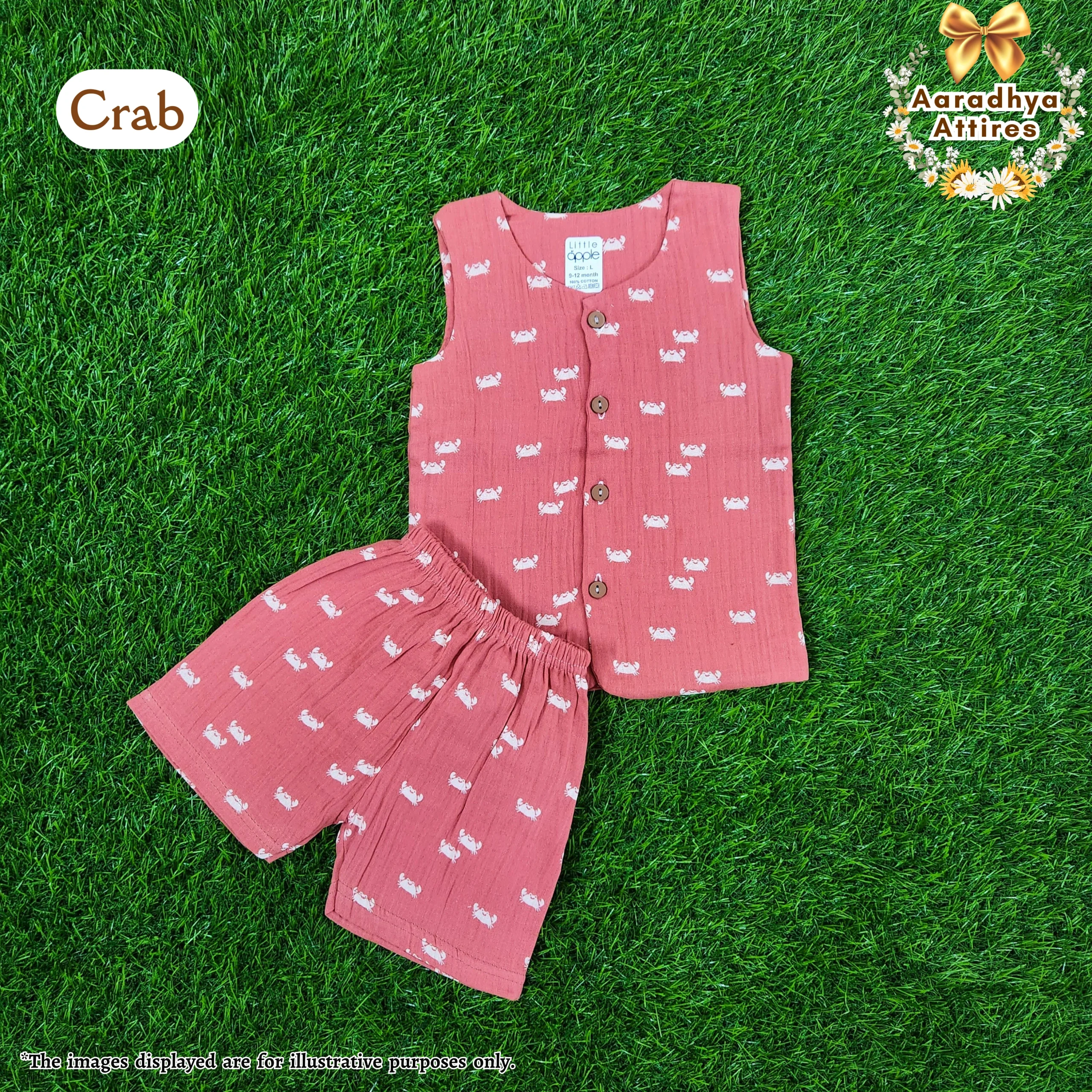 Co-Ord Set Sleeveless & Shorts Crab