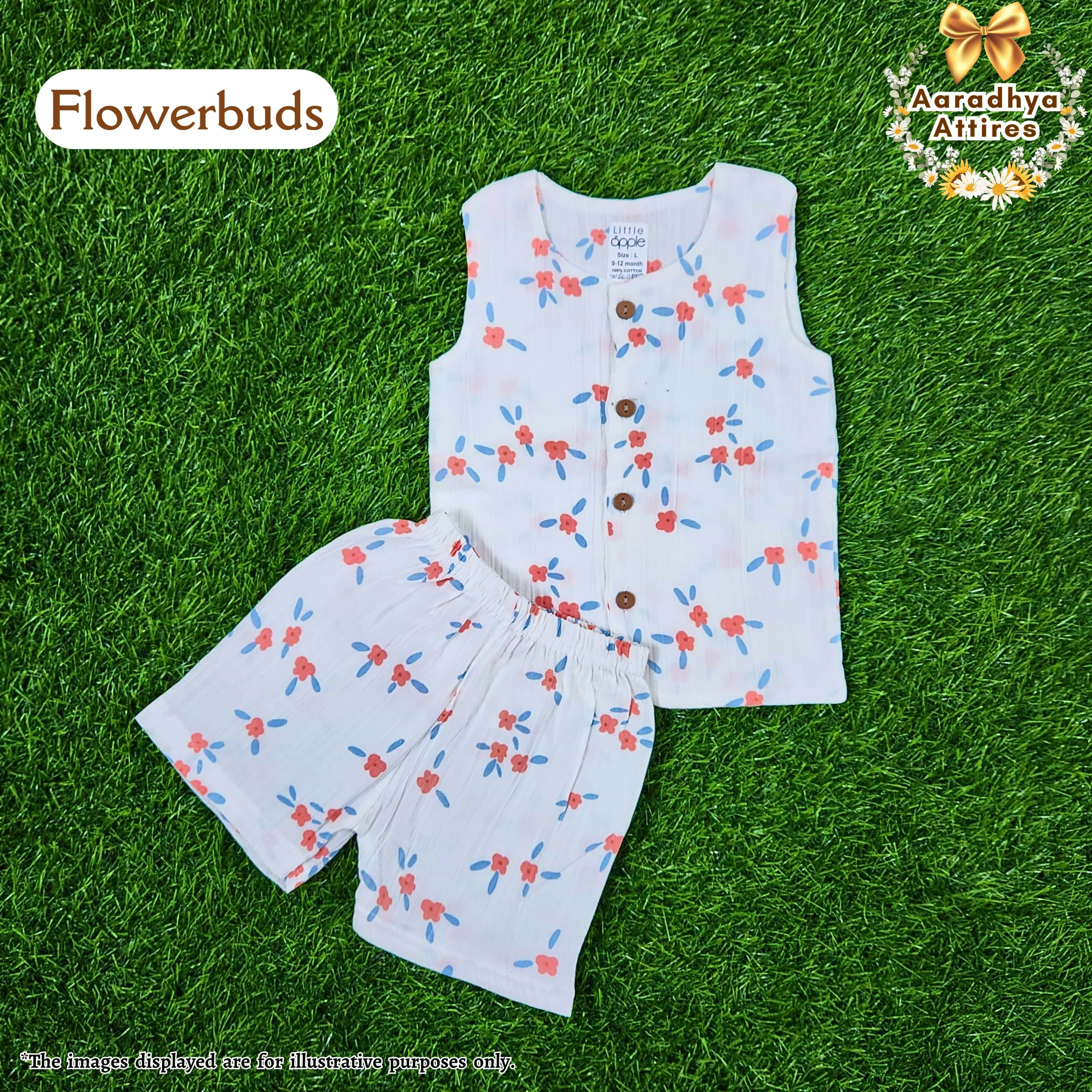 Co-Ord Set Sleeveless & Shorts Flowerbuds