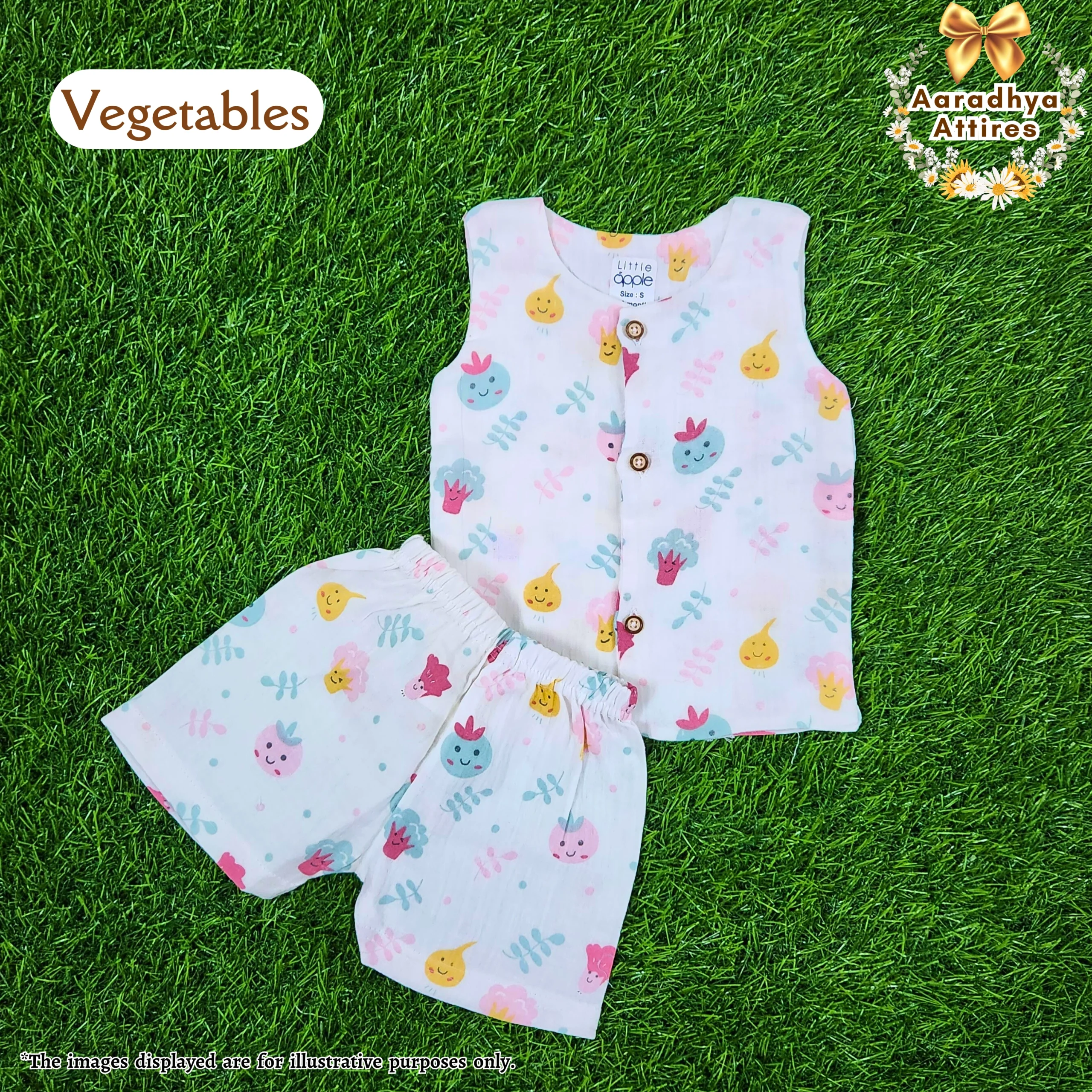 Co-Ord Set Sleeveless & Shorts Vegetables