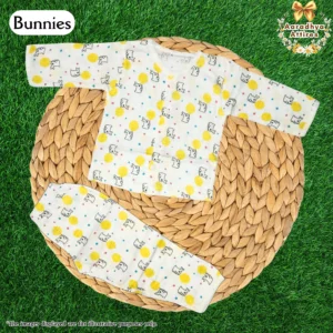 Co-Ord Set Full Sleeve & Pant - Bunnies. (6-12 Month)