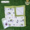 Imported Blanket - Green Panda -100 x 100 CM (6 Layered Organic Crinkled Muslin Cotton)