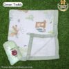 Imported Blanket - Green Teddy -100 x 100 CM (6 Layered Organic Crinkled Muslin Cotton)