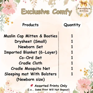 Exclusive Comfy Combo - Hospital Bag (34 Products) (Assorted Prints Only)