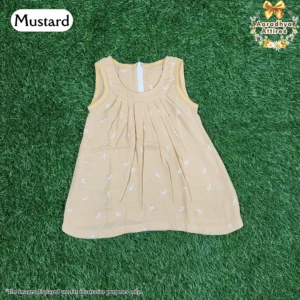 Zip Frock - Mustard. (1-2 Years)