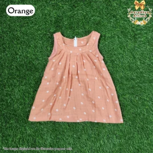 Zip Frock - Orange. (1-2 Years)