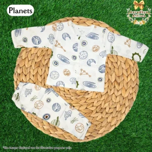 Co-Ord Set Full Sleeve & Pant - Planets. (6-12 Month)