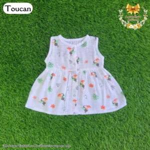 Button Frock - Toucan - (6-12 Month).